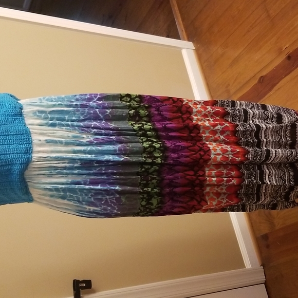 Aqua Blue women's sundress - Picture 3 of 8